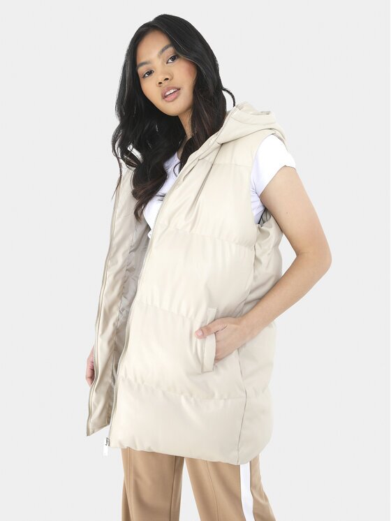 Brave Soul Жилетка за костюм LJK-TROPICLGILB Екрю Straight Fit