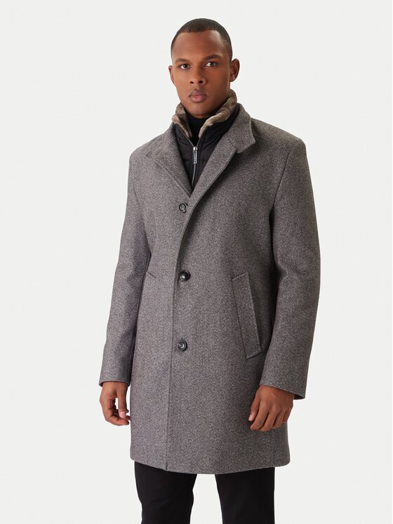 Bugatti Преходно палто 821429-84204 M Сив Regular Fit