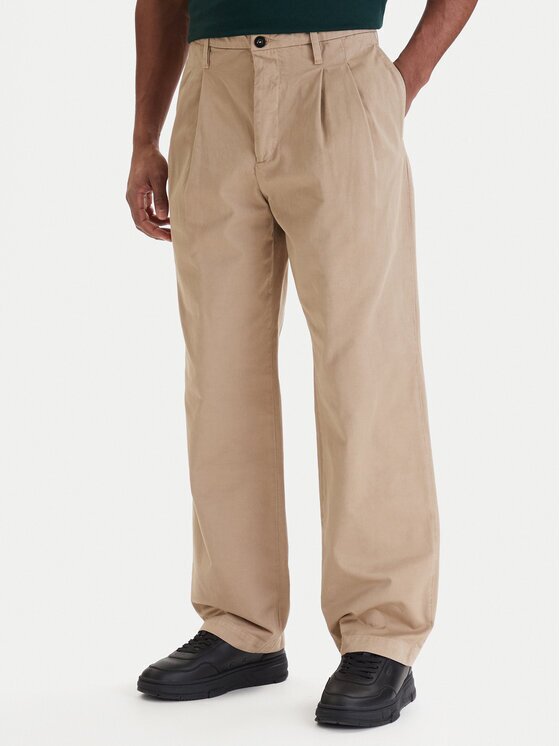 C.P. Company Текстилни панталони 20CMPA136A110458G Бежов Loose Fit