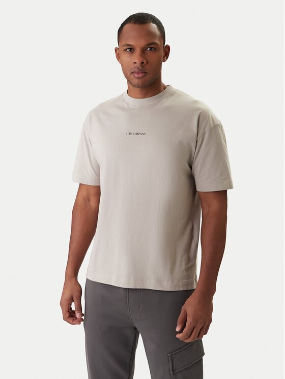 C.P. Company Тишърт 20CMTS087A005100W Бежов Regular Fit