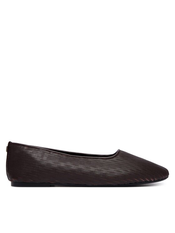 CALVIN KLEIN Балеринки Oblique Ballerina Cut Lth HW0HW03033 Бордо
