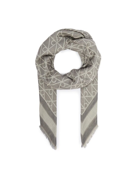 CALVIN KLEIN Бандана Emblem Aop Jacquard Square Scarf LV04F8080G Сив