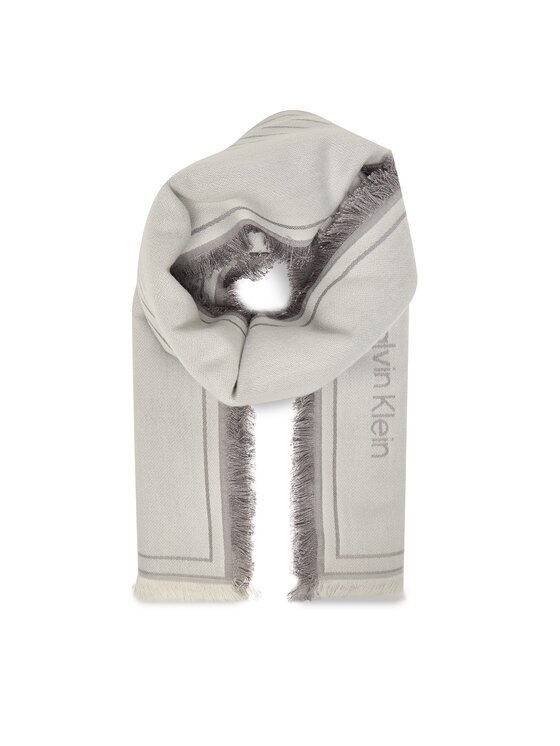 CALVIN KLEIN Бандана Emblem Graphic Lw Square Scarf LV04F8073G Сив