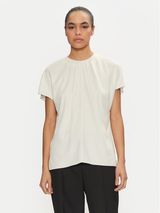 CALVIN KLEIN Блуза K20K207839 Екрю Regular Fit