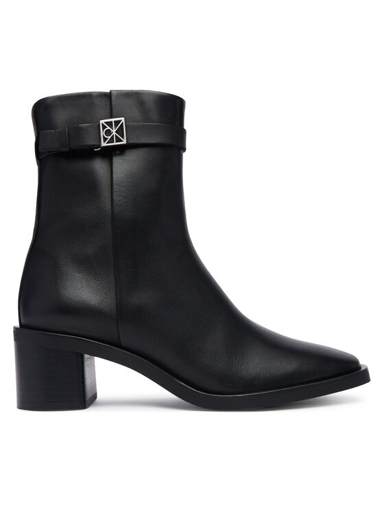 CALVIN KLEIN Боти Block Heel Ank Boot Lth Hdw HW0HW03171