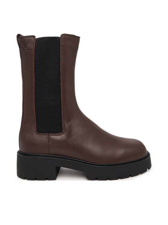 CALVIN KLEIN Боти тип челси Chunky Mid Chelsea Boot Lth YW0YW01909
