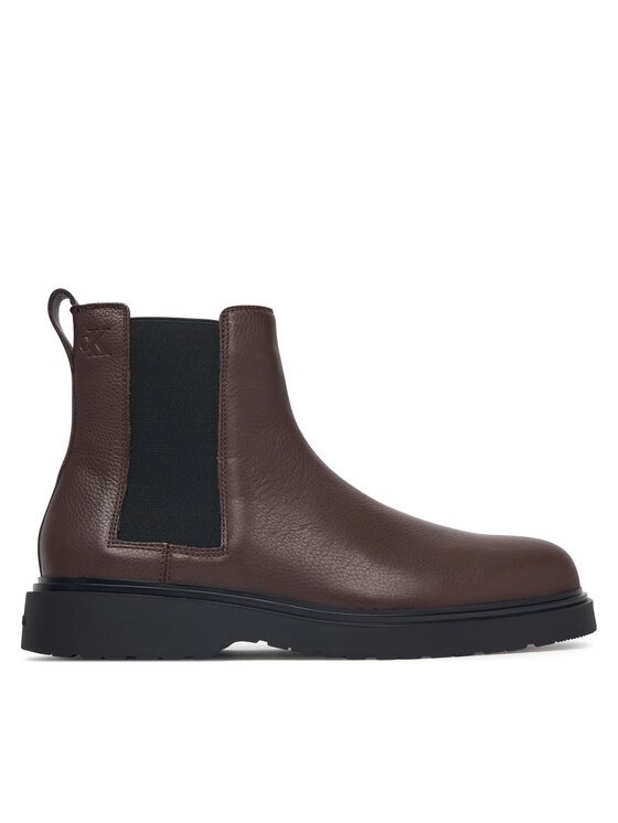 CALVIN KLEIN Боти тип челси Combat Ess Chelsea Boot Lth YM0YM01374 Кафяв