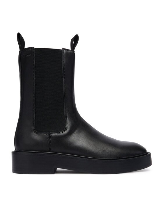 CALVIN KLEIN Боти тип челси Convate Welt Chelsea Lth YW0YW01905 Черен