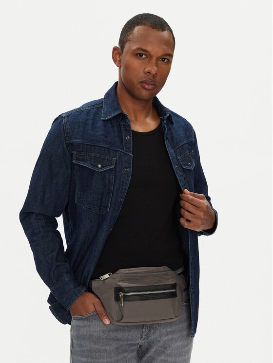 CALVIN KLEIN Чанта за кръст﻿ Contrast Belt Bag LV04D3073G Сив
