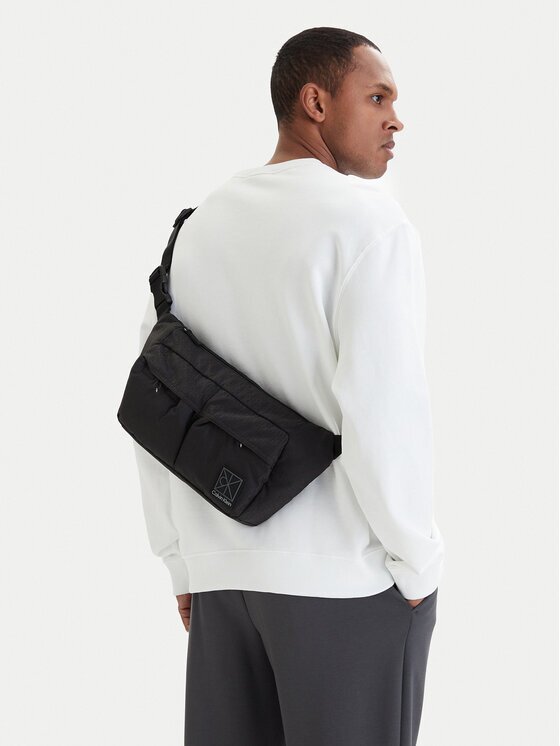 CALVIN KLEIN Чанта за кръст﻿ Utility Emblem Sling Waistbag LV04D3341G Черен