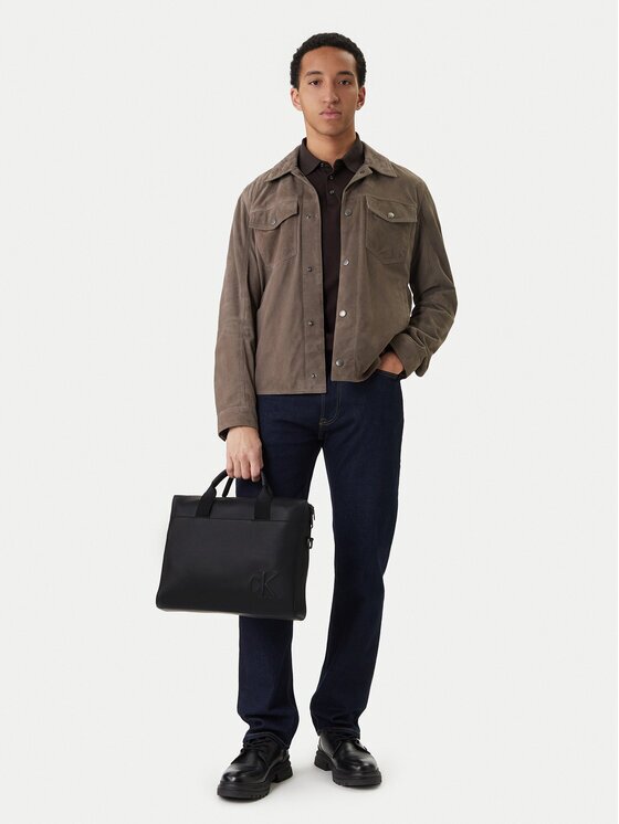CALVIN KLEIN Чанта за лаптоп Bold Ck Commuter LV04D3312G Черен