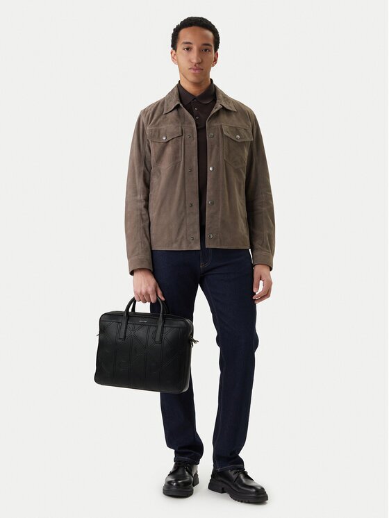 CALVIN KLEIN Чанта за лаптоп Emblem Aop Emboss Commuter LV04D3329G Черен