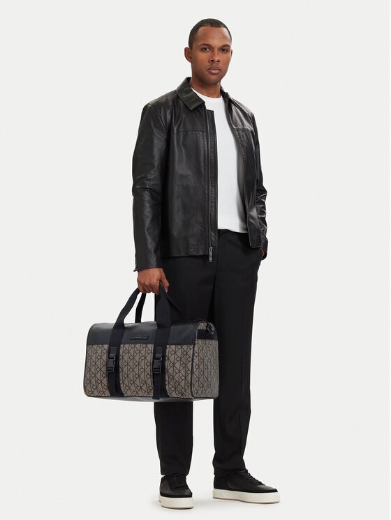 CALVIN KLEIN Чанта за уикенд Mixed Emblem Aop LV04D3379G Бежов