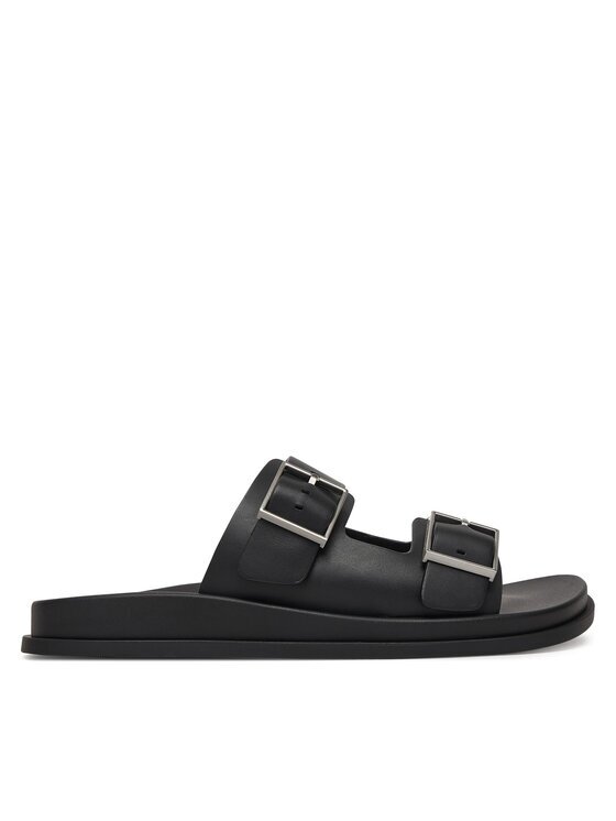 CALVIN KLEIN Чехли City Sandal Buckle Lth HW0HW02885 Черен