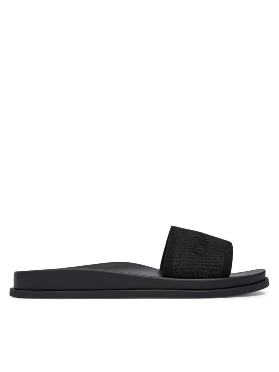 CALVIN KLEIN Чехли City Sandal Mule Webbing HW0HW02887 Черен