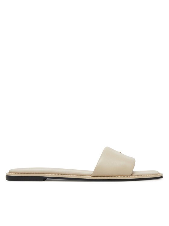 CALVIN KLEIN Чехли Flat Sandal Square Hf Lth HW0HW02652 Бежов