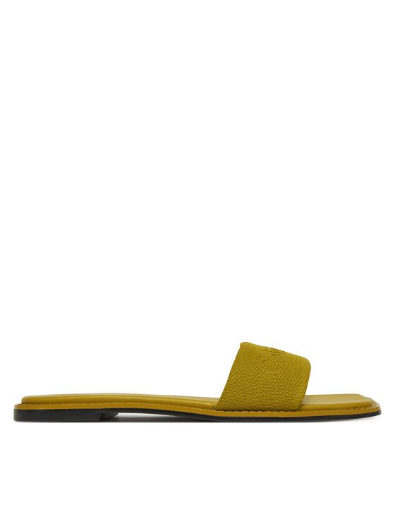CALVIN KLEIN Чехли Flat Slide - He HW0HW02378 Зелен