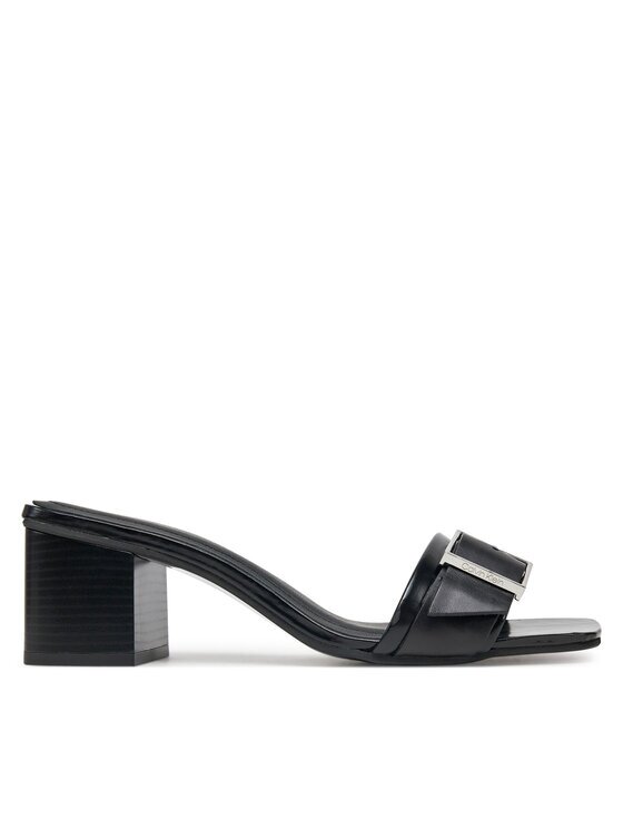 CALVIN KLEIN Чехли Heel Mule 50 W/Buckle - Lth HW0HW02478 Черен