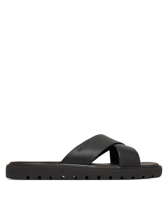 CALVIN KLEIN Чехли Sq Molded Sandal Xcross Lth HM0HM02235 Черен