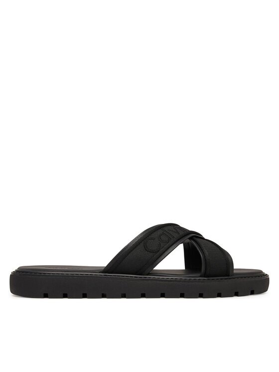 CALVIN KLEIN Чехли Sq Molded Sandal Xcross Wb HM0HM02101 Черен