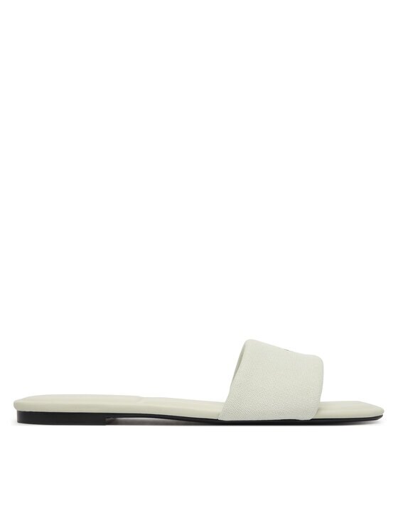 CALVIN KLEIN Чехли Square Flat Sndl Canvas Hw HW0HW03129 Бял