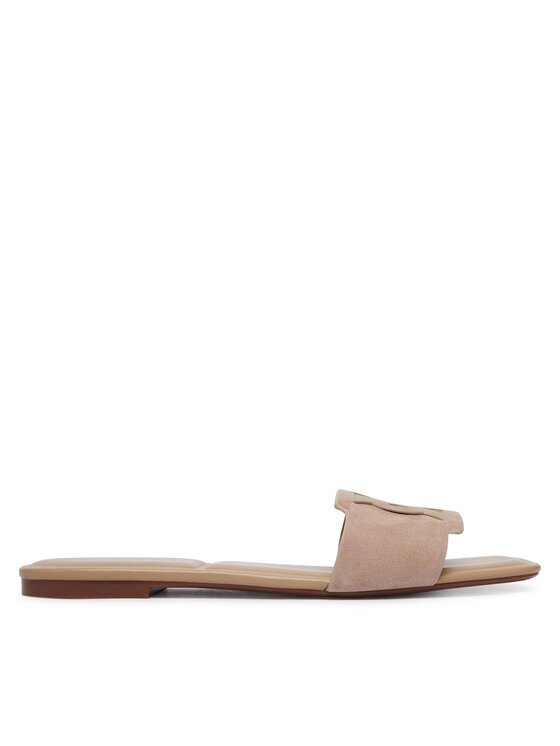 CALVIN KLEIN Чехли Square Flat Sndl Embl Suede HW0HW03055 Бежов