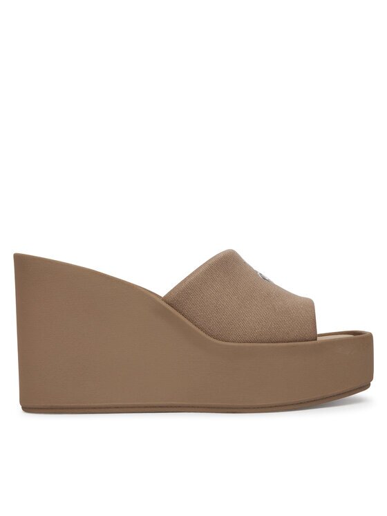 CALVIN KLEIN Чехли Wedge 70 Sndl Canv Mg HW0HW03134 Бежов