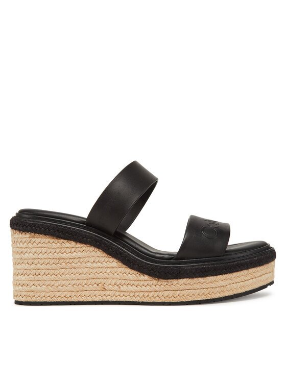 CALVIN KLEIN Чехли Wedge Sandal 50 - He HW0HW02375 Черен