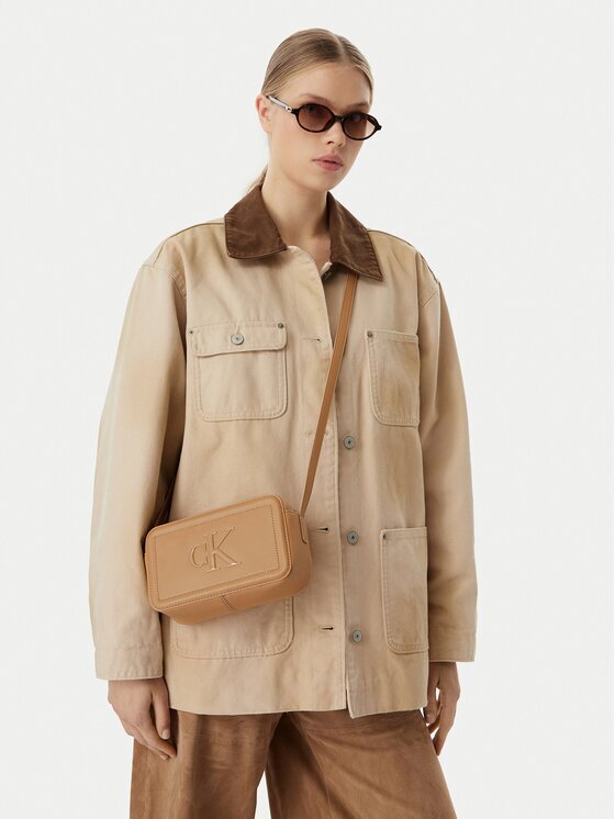 CALVIN KLEIN Дамска чанта Bold Ck Camera Bag LV04F3220G Бежов
