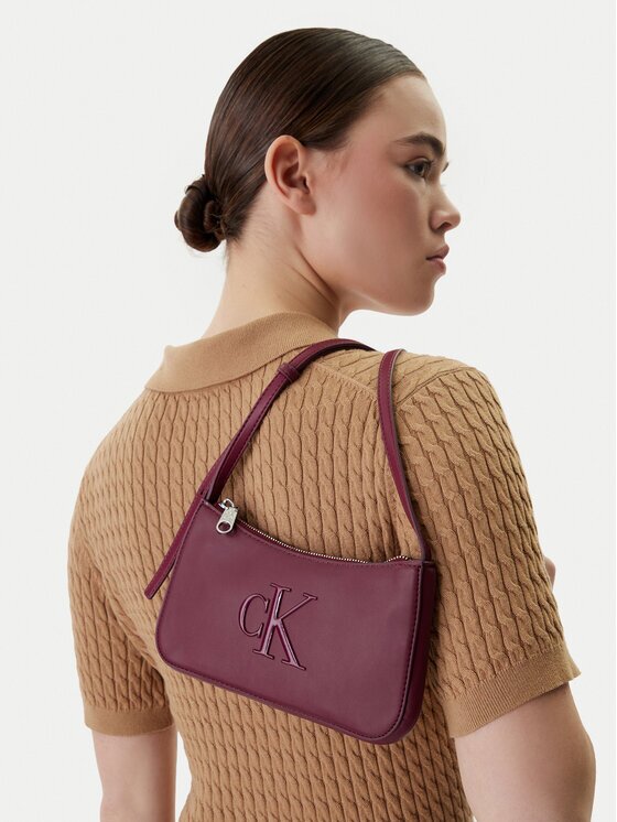 CALVIN KLEIN Дамска чанта Bold Ck Mini Bag LV04F1125G Бордо