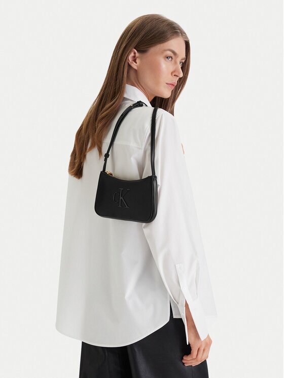 CALVIN KLEIN Дамска чанта Bold Ck Mini Bag LV04F1125G Черен