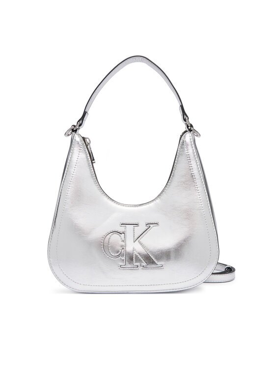 CALVIN KLEIN Дамска чанта Bold Ck Outline Mtl Shoulder Bag LV04F3897G