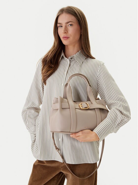 CALVIN KLEIN Дамска чанта Buckle Mini Tote With Strap LV04F3295G Бежов