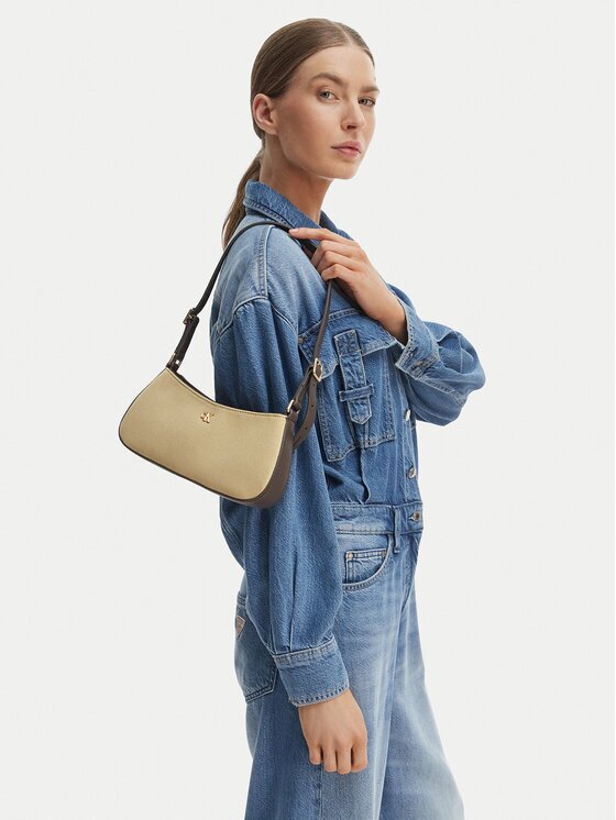 CALVIN KLEIN Дамска чанта Ck Canvas Small Shoulder Bag LV04F3347G Бежов