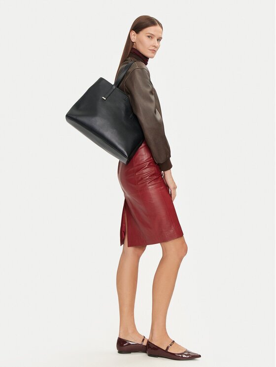 CALVIN KLEIN Дамска чанта Ck Plaque Medium Shopper K60K612782