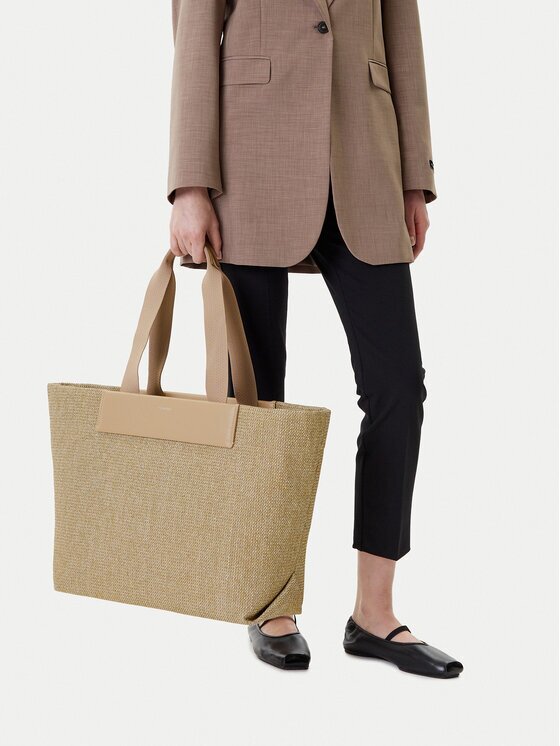 CALVIN KLEIN Дамска чанта Ck Raffia Large Shopper K60K613025