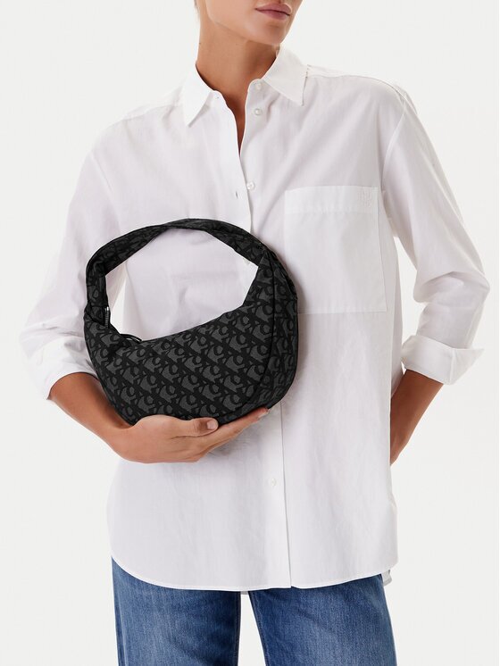 CALVIN KLEIN Дамска чанта Ckj Monogram Pinched Medium Shou LV04F3206G Черен