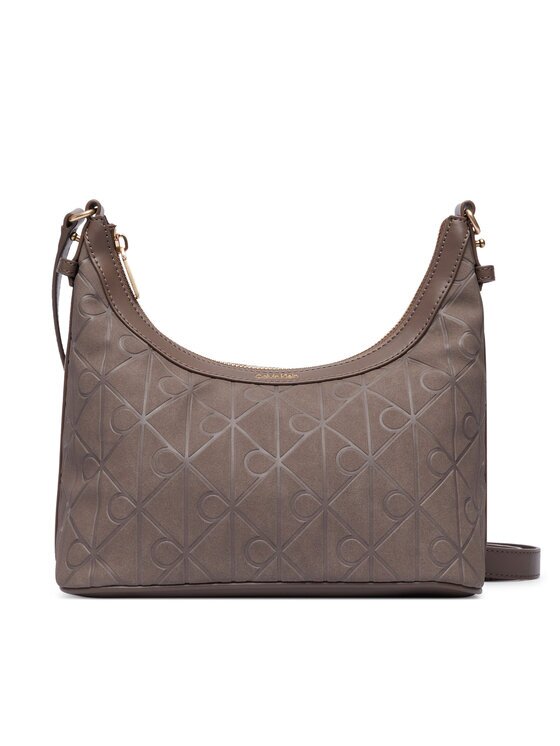 CALVIN KLEIN Дамска чанта Emblem Aop Sueded Shoulder Bag LV04F3880G