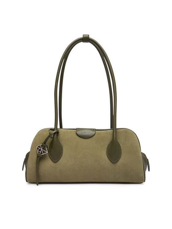 CALVIN KLEIN Дамска чанта Emblem Trio Suede Shoulder Bag LV04F3888G