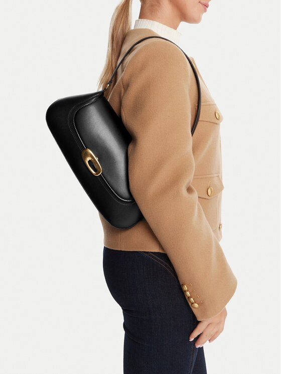 CALVIN KLEIN Дамска чанта Hardware Flap Shoulder Bag LV04F3146G Черен
