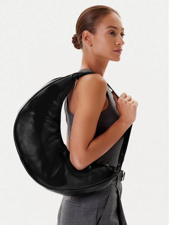 CALVIN KLEIN Дамска чанта Pinched Soft Crescent Lg LV04F3009G Черен