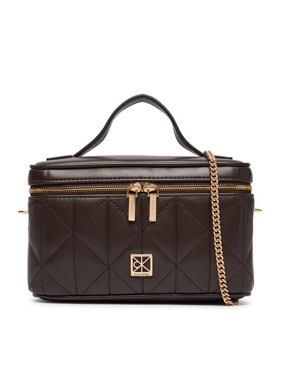 CALVIN KLEIN Дамска чанта Quilted Beauty Case On Chain LV04F1123G