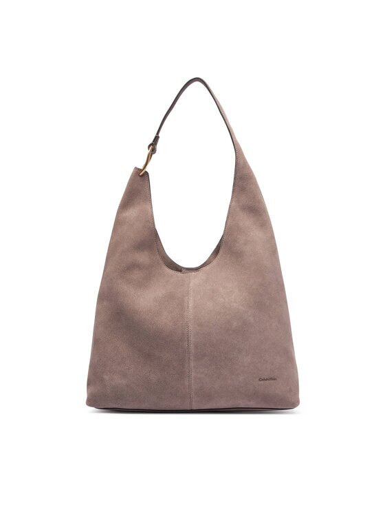 CALVIN KLEIN Дамска чанта Slouchy Suedelarge Shoulder Bag LV04F3690G