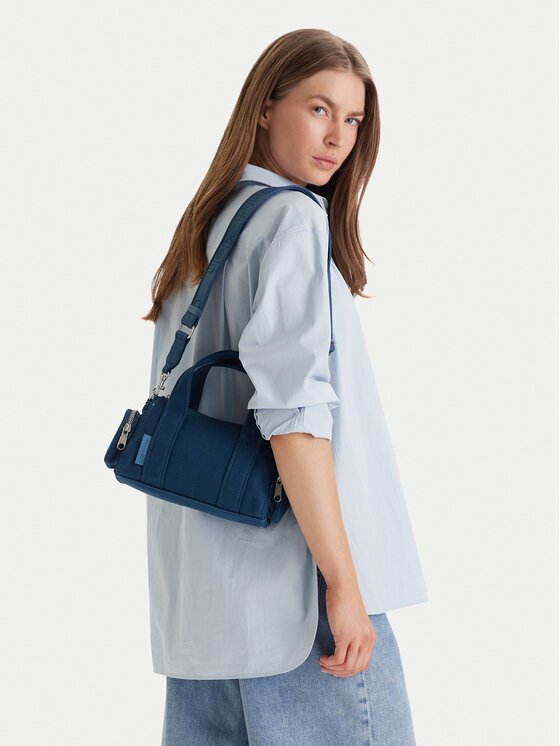 CALVIN KLEIN Дамска чанта Webbing Strap Canvas Pocket Bag LV04F3464G Син