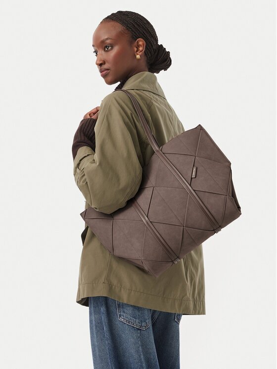 CALVIN KLEIN Дамска чанта Woven Sueded Carryall LV04F3695G