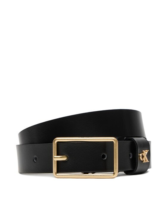 CALVIN KLEIN Дамски колан Square Buckle Ck Loop 25Mm LV04F7050G Черен