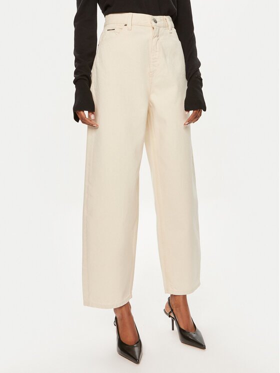 CALVIN KLEIN Дънки K20K207270 Екрю Wide Leg