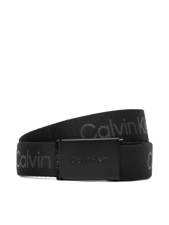 CALVIN KLEIN Детски колан Calvin Logo Canvas Belt IU0IU00667 Черен