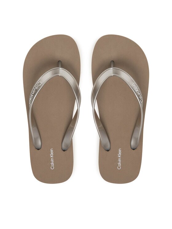 CALVIN KLEIN Джапанки Flatform Flip Flop Met Tpu HW0HW03120 Златист