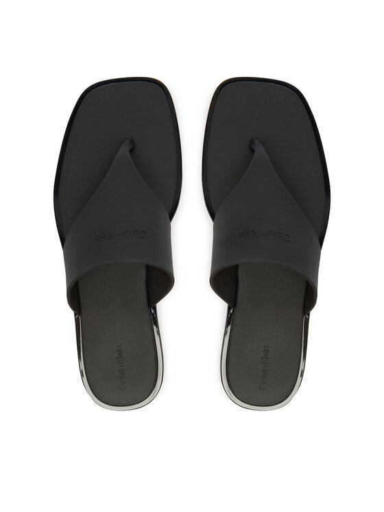 CALVIN KLEIN Джапанки Jelly Sandal Thong Mat Tran Tpu HW0HW02964 Черен